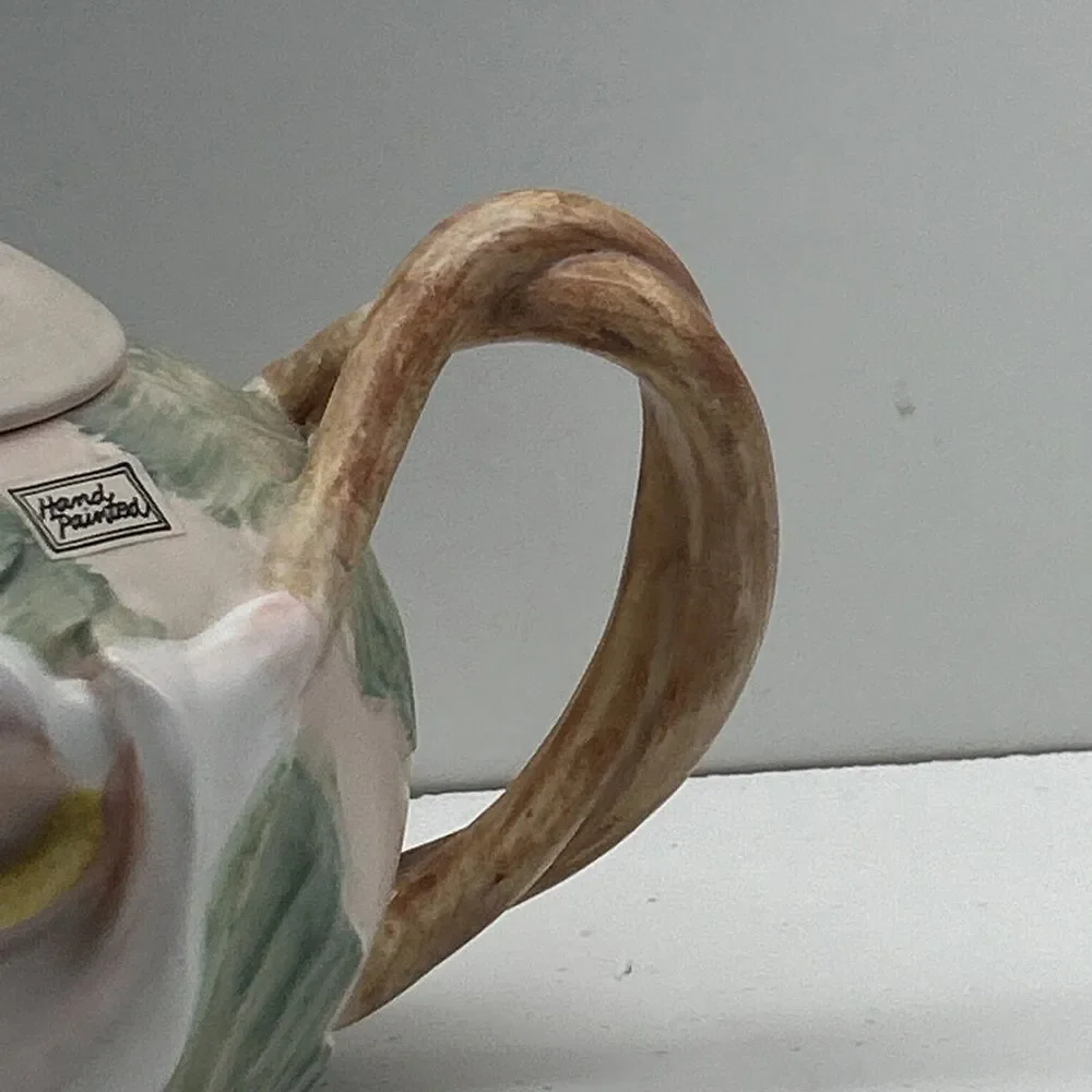 Fritz & Floyd Calla Lily 1987 Tea Pot Decorative‎ Collectible Hand Painted Japan